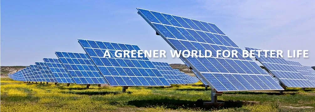 Solar farm in a wildflower field, panels tilted toward the sun